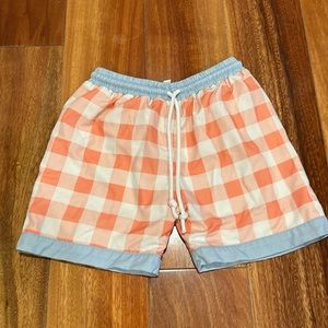 Busy Bee Smocks, size 5, swim trunks, gingham print